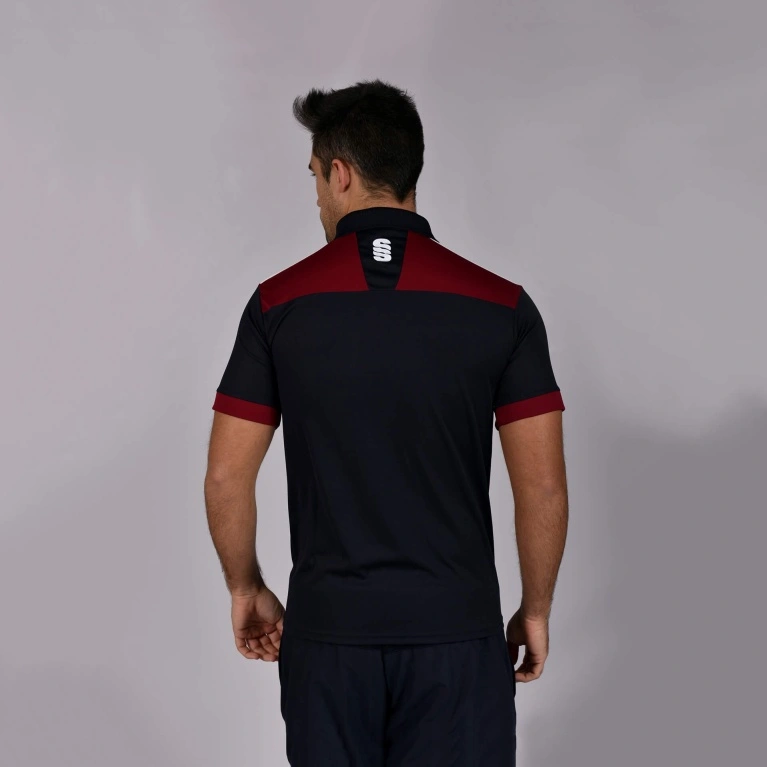 Blade Polo Shirt : Navy / Maroon / White