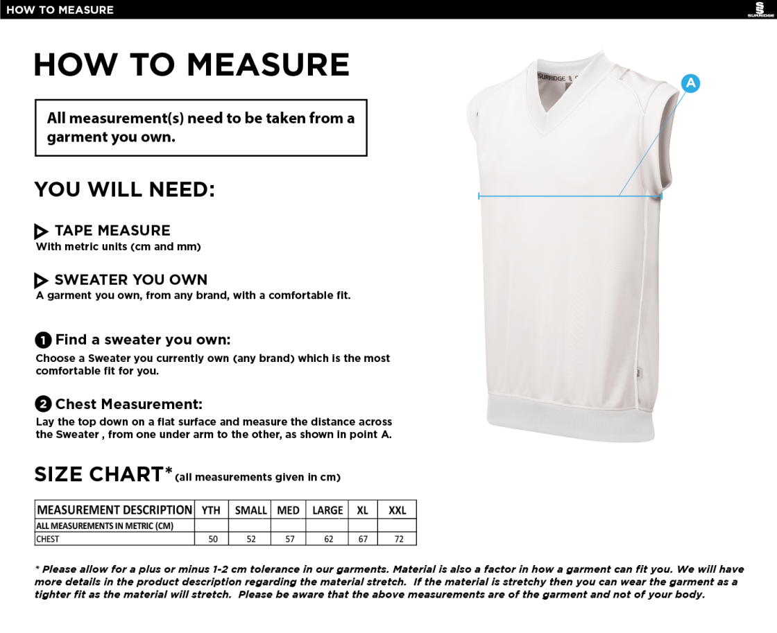 Epsom CC - Curve Sleeveless Sweater - Size Guide